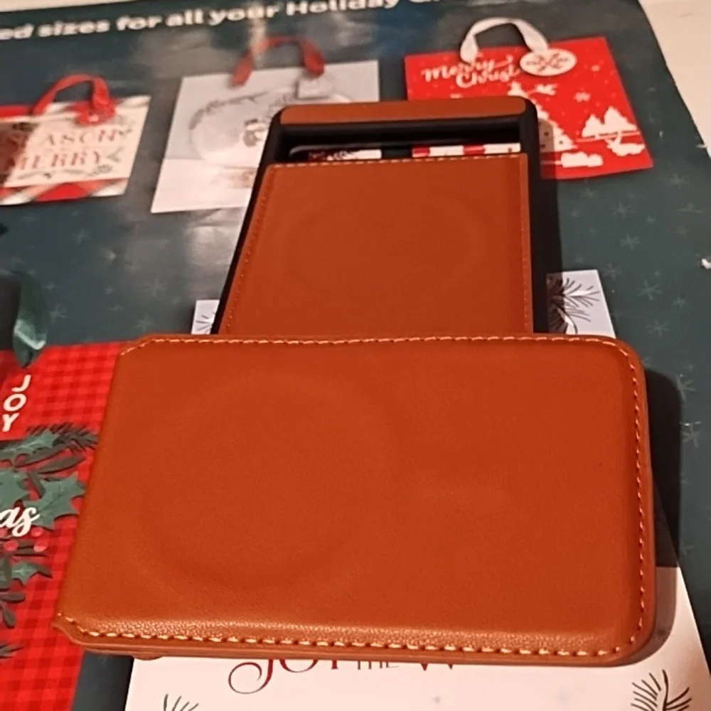 Fmpcuon 5 In 1 Brown Leather Phone Case NIP.